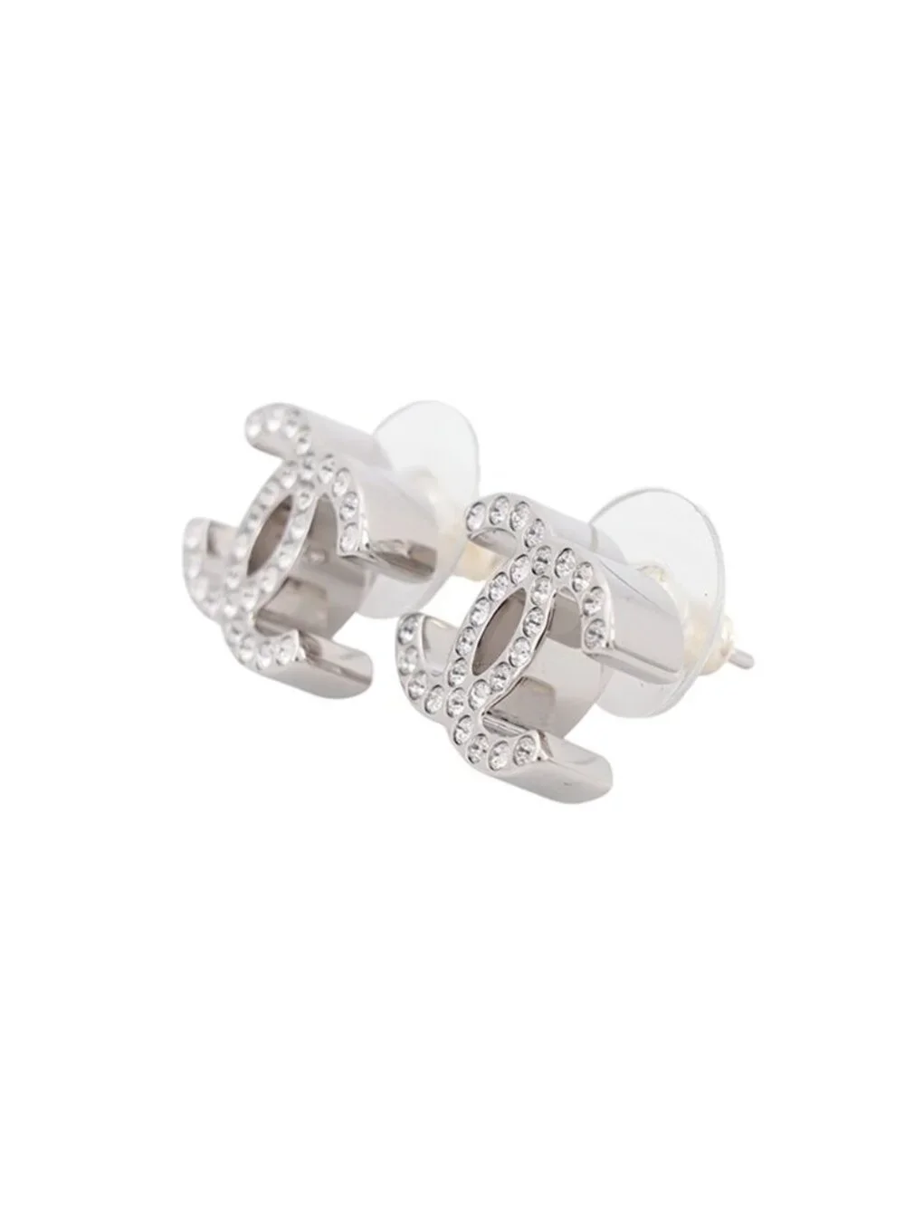 Chanel Earrings CC Logo Rhinestone 26